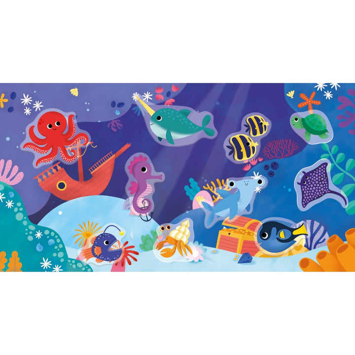 Janod Creative Set of Thick Repositionable Stickers - The Sea - 18 months