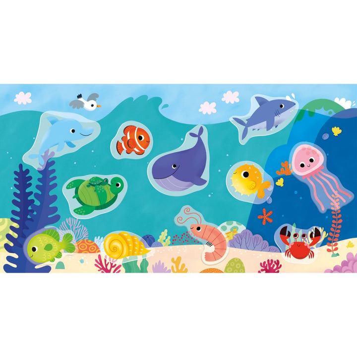 Janod Creative Set of Thick Repositionable Stickers - The Sea - 18 months
