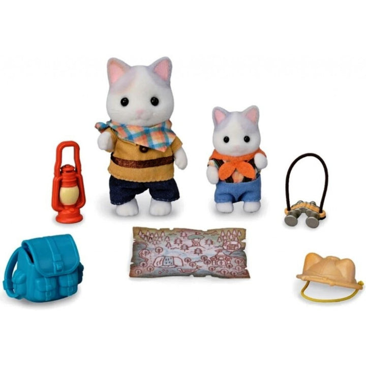 Sylvanian Families Exciting Exploration Set with Latte Cat Brother &amp; Baby