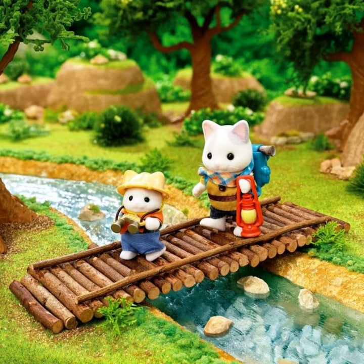 Sylvanian Families Exciting Exploration Set with Latte Cat Brother &amp; Baby