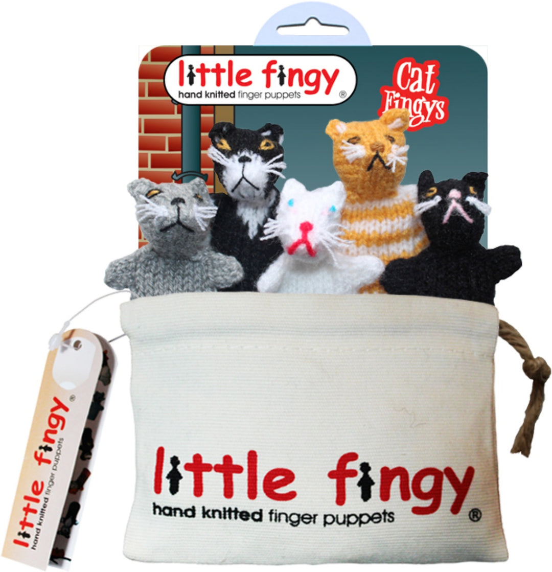 Little Fingy Finger Puppets Gift Bag - Cats