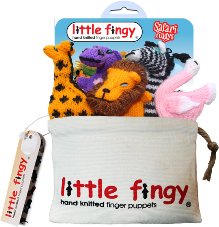 Little Fingy Finger Puppets Gift Bag - Safari