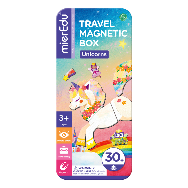 Mier Edu Travel Magnetic Box - Unicorns Magnetic Puzzle Tin