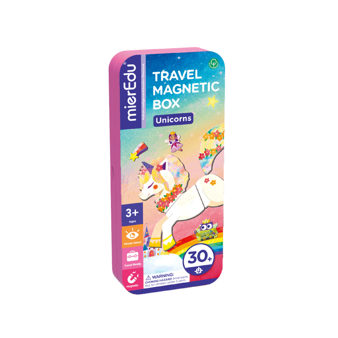Mier Edu Travel Magnetic Box - Unicorns Magnetic Puzzle Tin