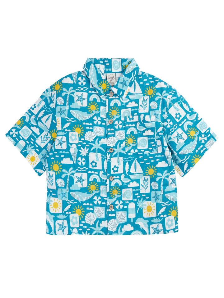 Frugi Ellison Shirt - Blue Beach Times