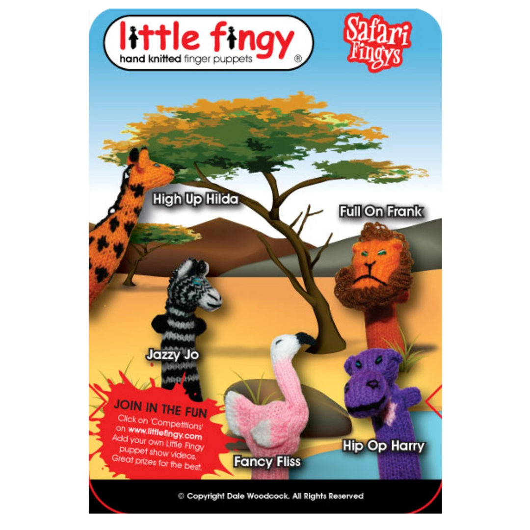 Little Fingy Finger Puppets Gift Bag - Safari