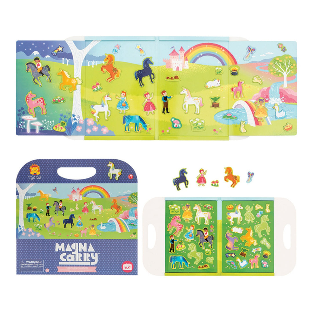 Tiger Tribe Magna Carry Magnetic Toy - Unicorn Kingdom