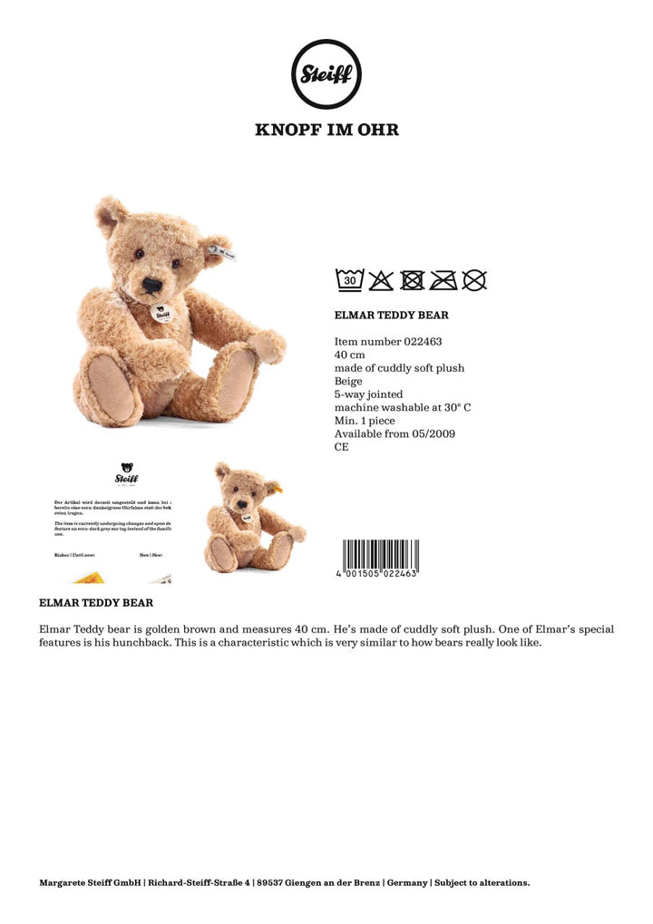 Steiff Teddy Bear - Elmar (40cm)