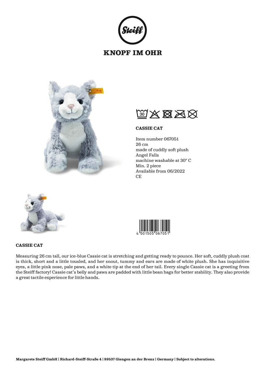 Steiff Cat - Cassie (26cm)