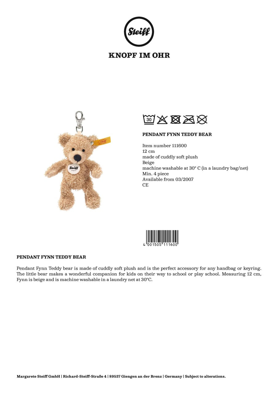 Steiff Teddy Bear - Pendant Fynn (12cm)