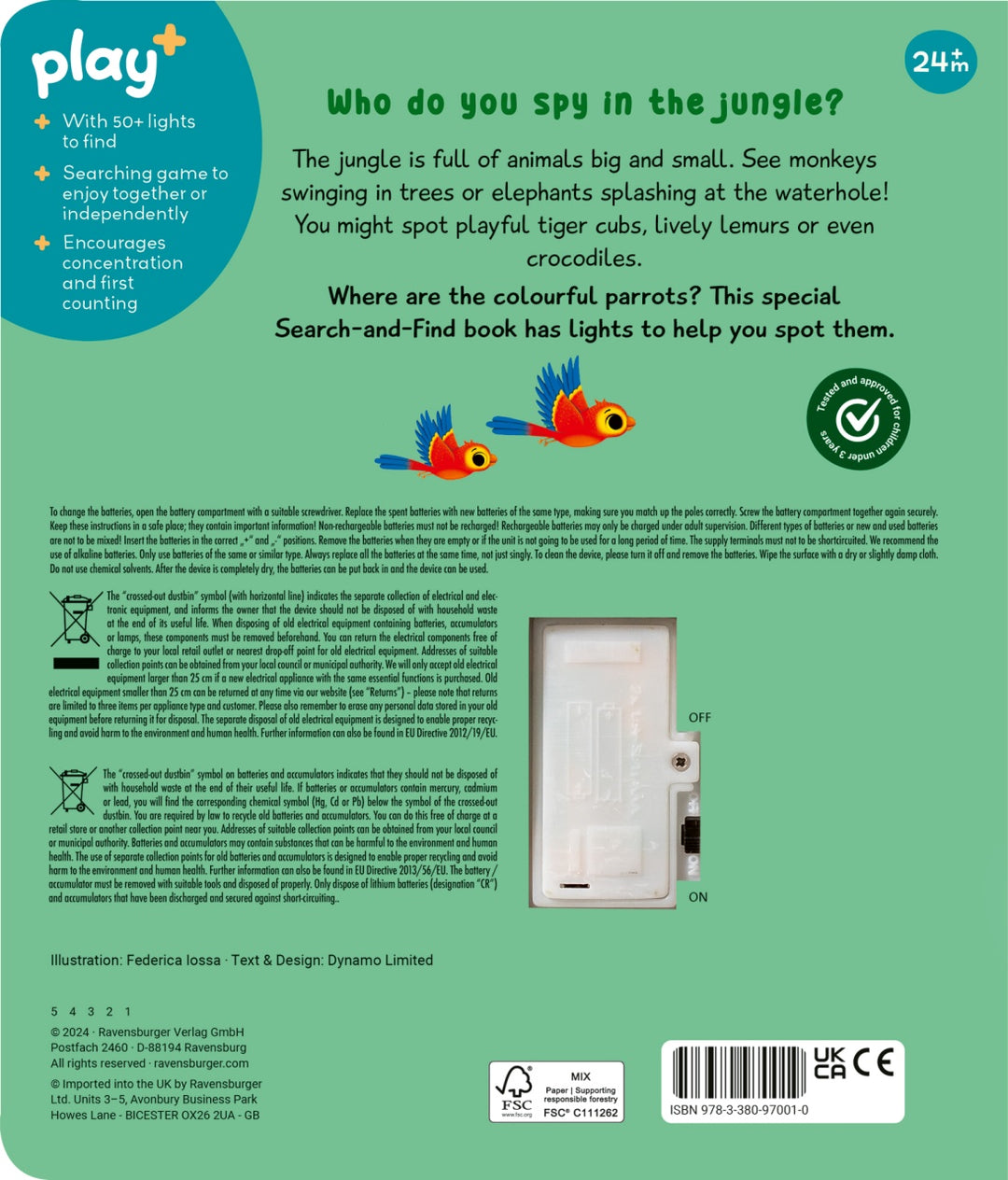 Play+ Search and Shine Board Book - In the Jungle