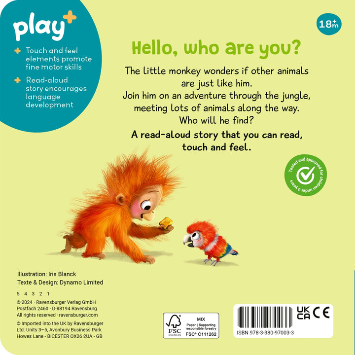 Play+ Sensory Book - Are You a Monkey Like Me?