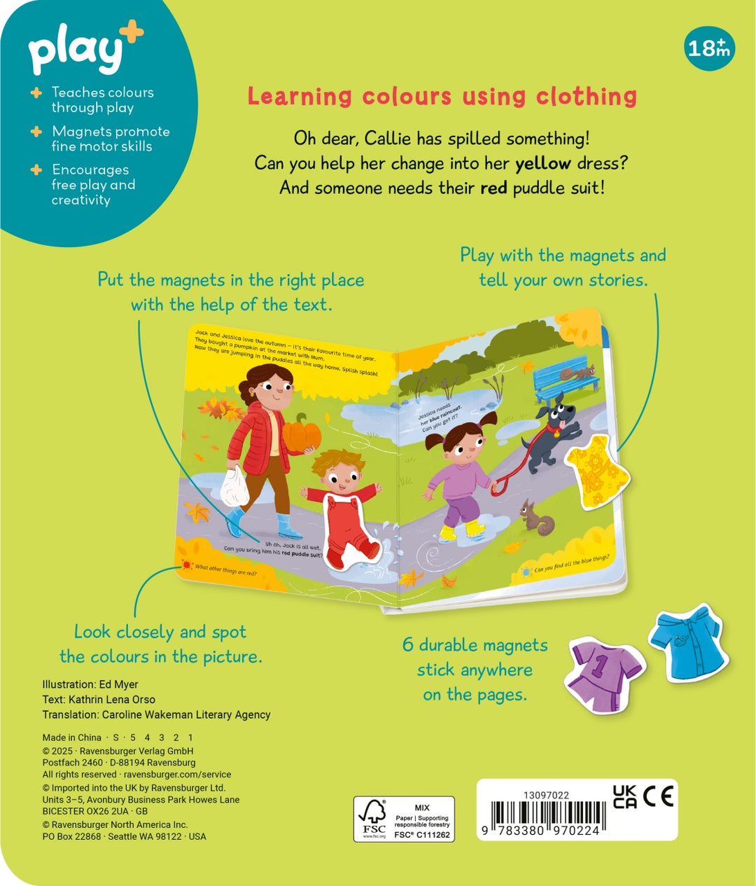 Play+ My First Magnetic Book - Match and Learn  Colours