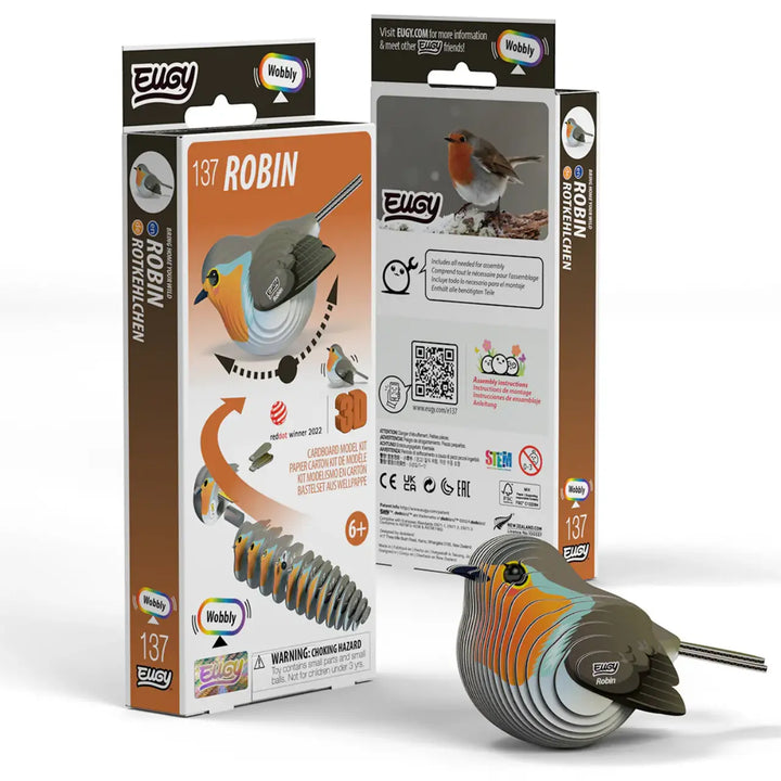 Eugy Robin 3D Cardboard Model Kit