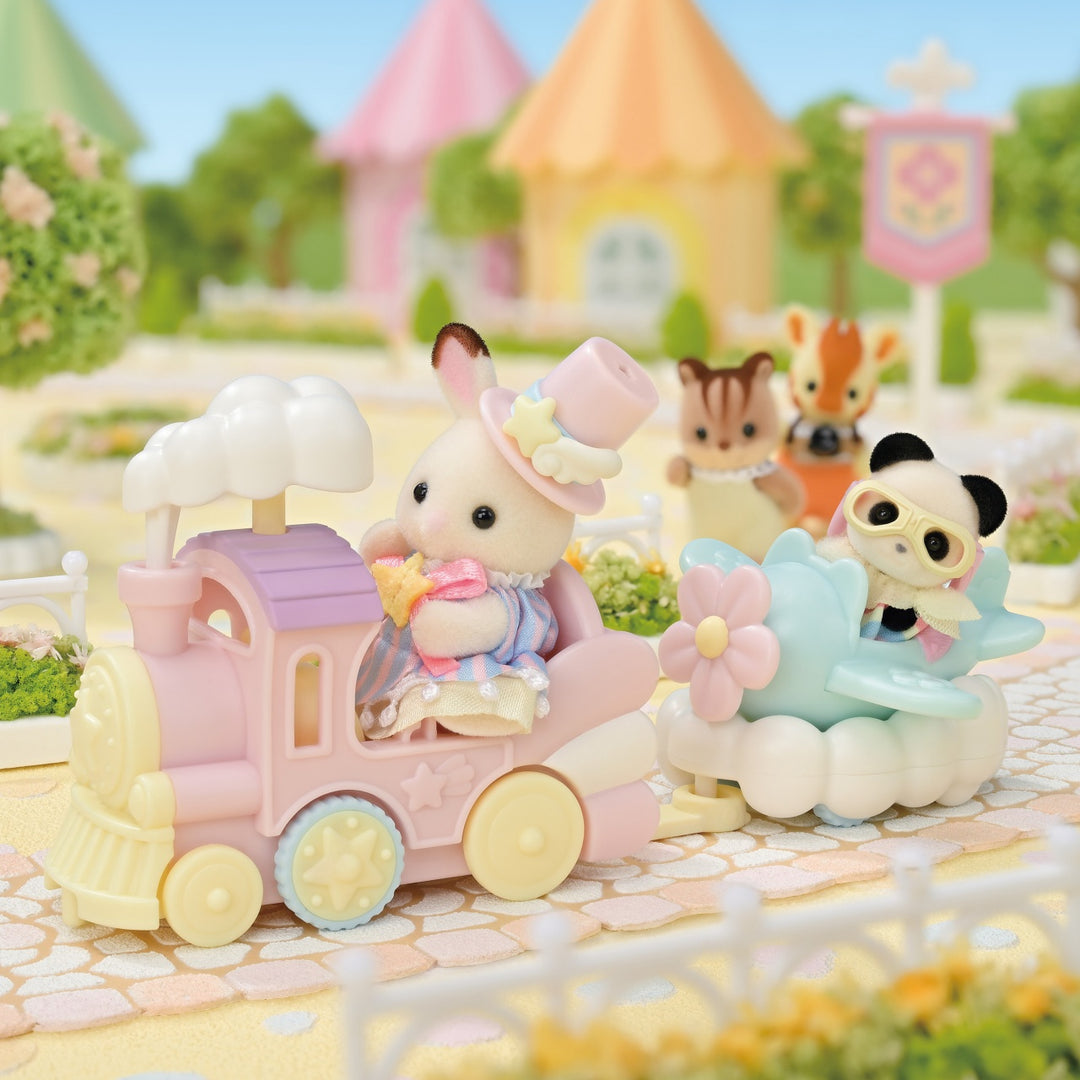 Sylvanian Families - Plane &amp; Train - Amusement Park Ride Set