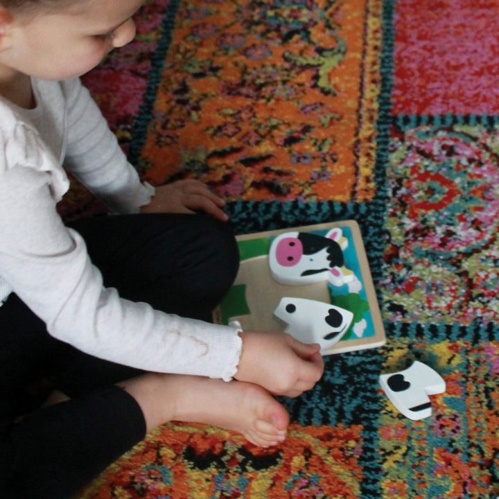 Bigjigs Chunky Lift Out Puzzle - Cow