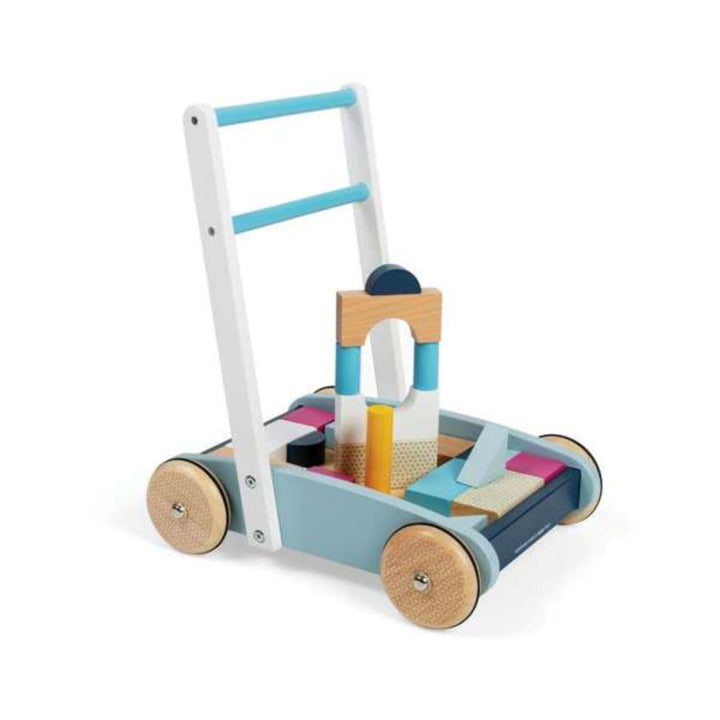 Bigjigs Baby Walker Trolley and Blocks