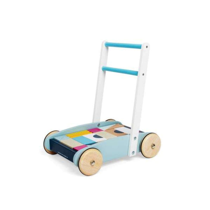 Bigjigs Baby Walker Trolley and Blocks