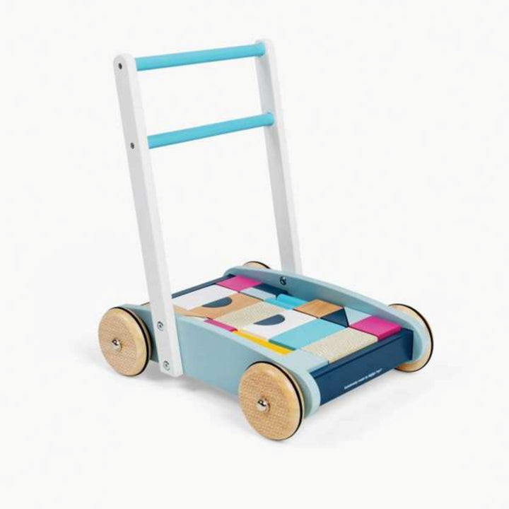 Bigjigs Baby Walker Trolley and Blocks