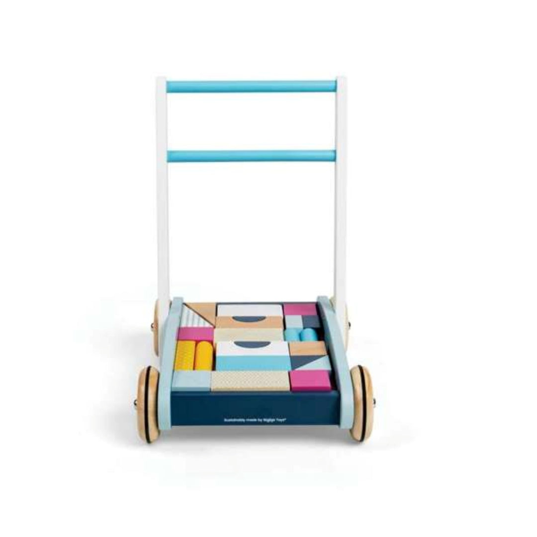 Bigjigs Baby Walker Trolley and Blocks