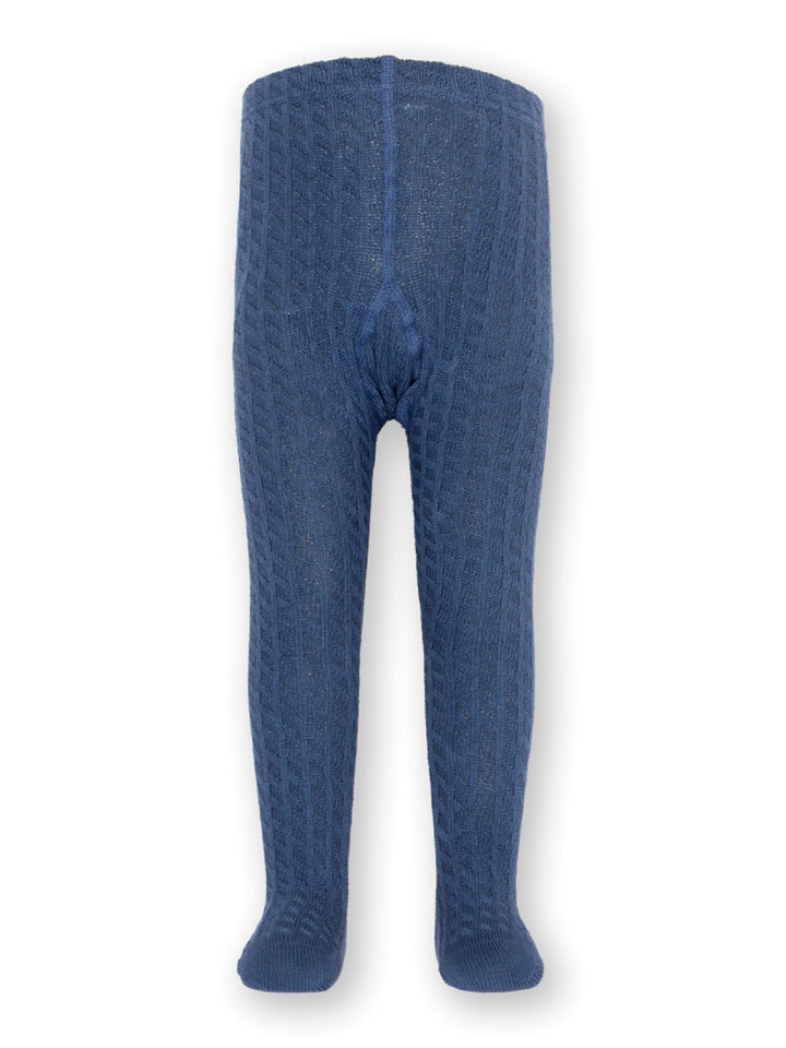 Kite Cable Knit Tights - Navy