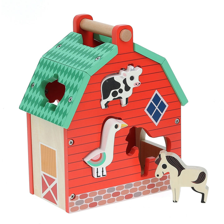 Vilac Shape Sorter - Farm with Animal Shapes