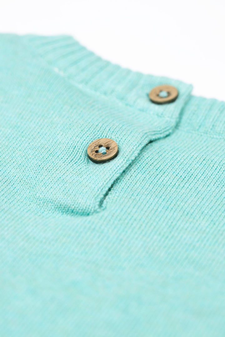 Frugi Ava Knitted Dress -Blue Marl/Rainbow
