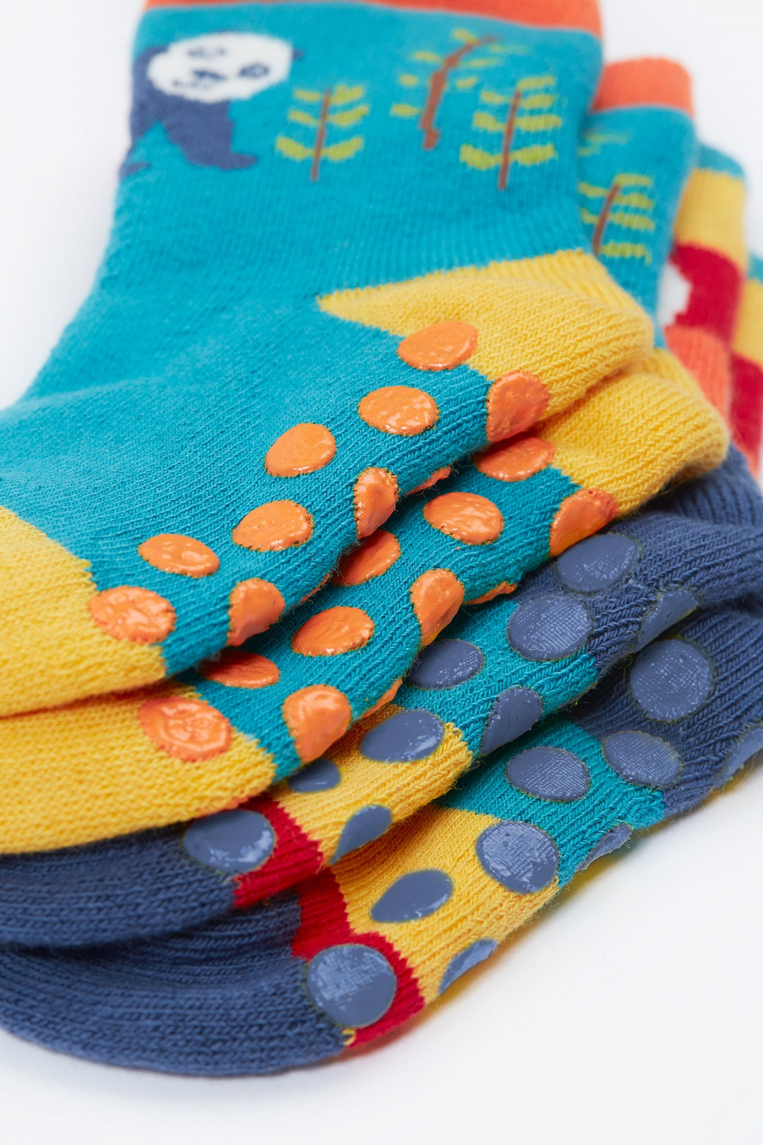 Frugi Grippy Socks 2-pack - Panda Multipack