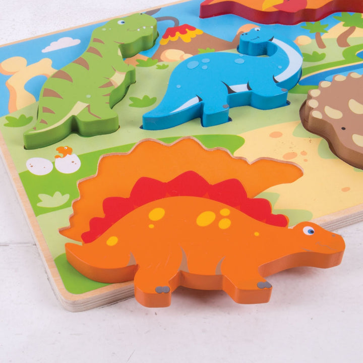 Bigjigs Chunky Lift Out Puzzle Dinosaurs
