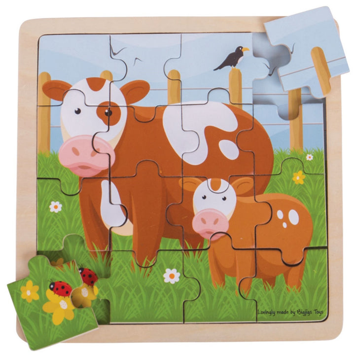 Bigjigs Wooden Puzzle (Small, Square)