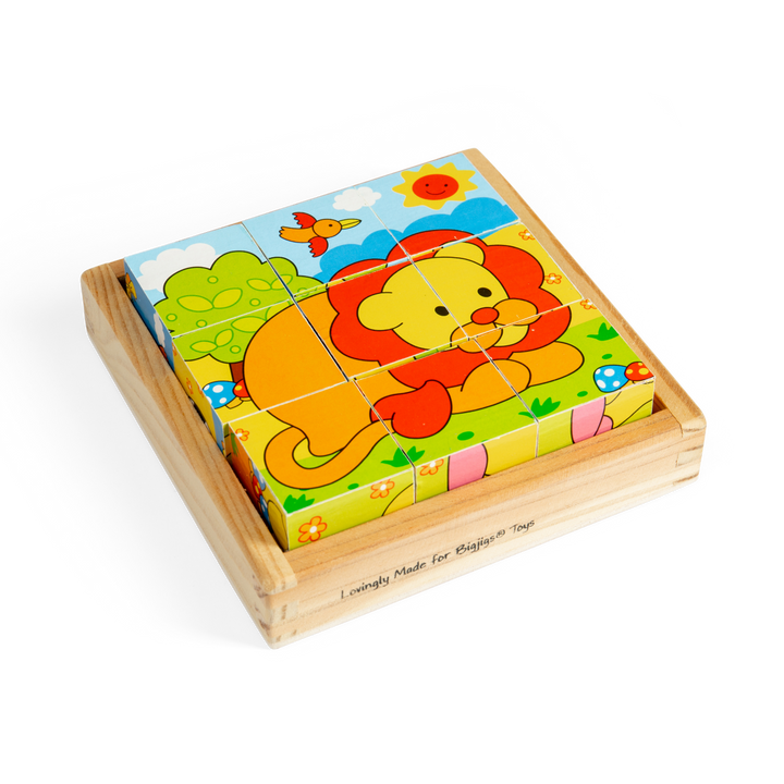 Bigjigs Cube Puzzle - Safari