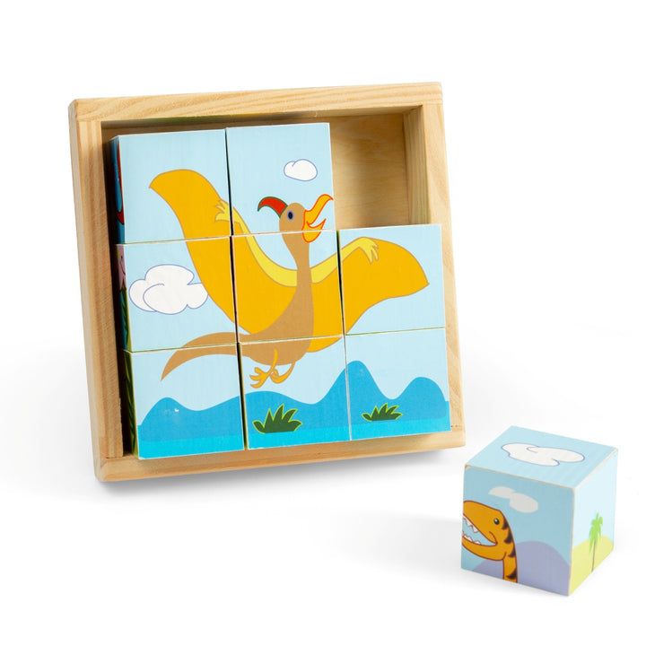 Bigjigs Cube Puzzle - Dinosaur