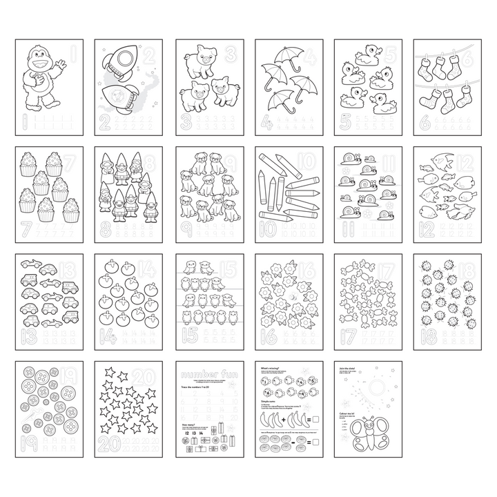 Orchard Toys Book 1-20 Sticker Colouring Book