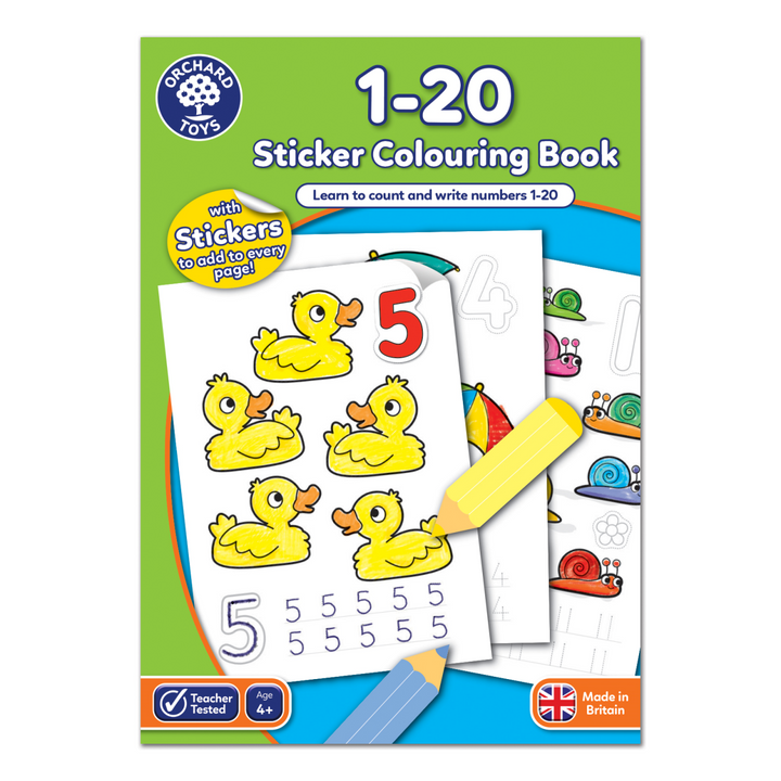 Orchard Toys Book 1-20 Sticker Colouring Book
