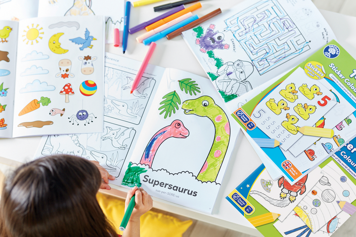 Orchard Toys Book Dinosaur Sticker Colouring Book