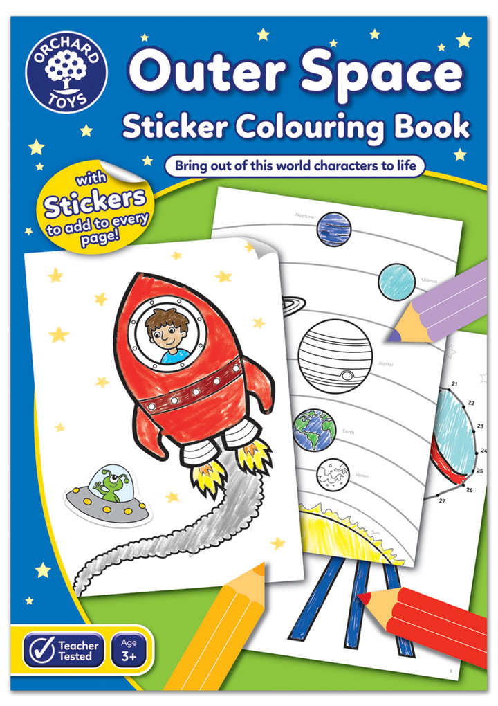 Orchard Toys Outer Space Sticker Colouring Book