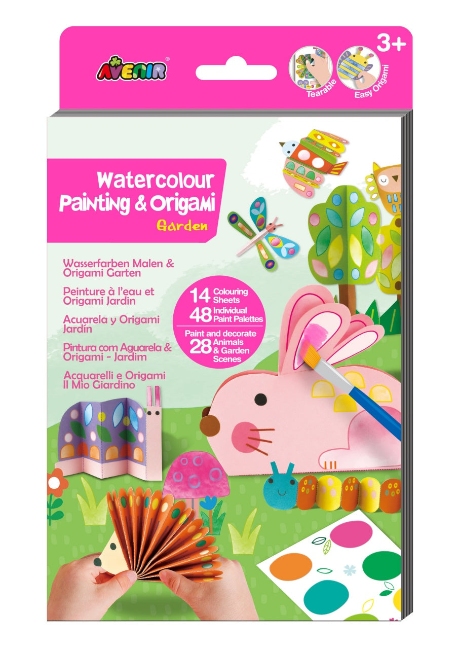 Watercolour Painting and Origami - Garden