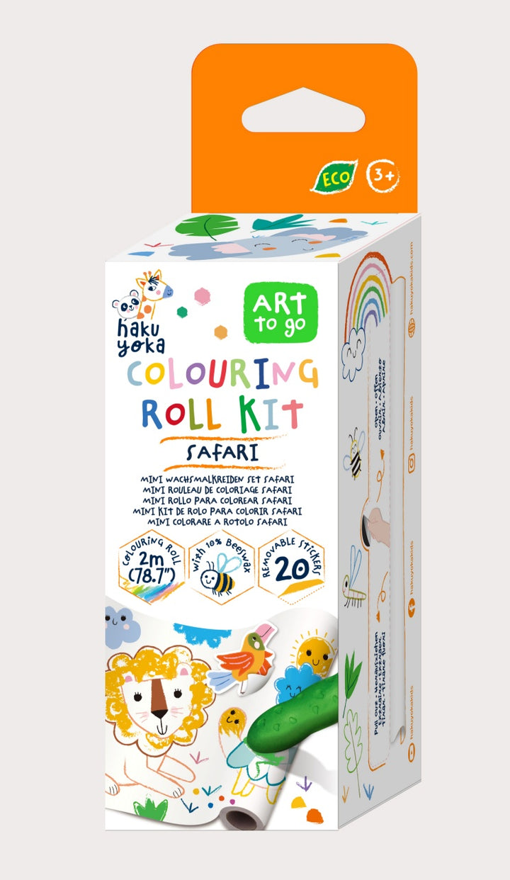 Haku Yoka Mini Colouring Roll Kit - Safari