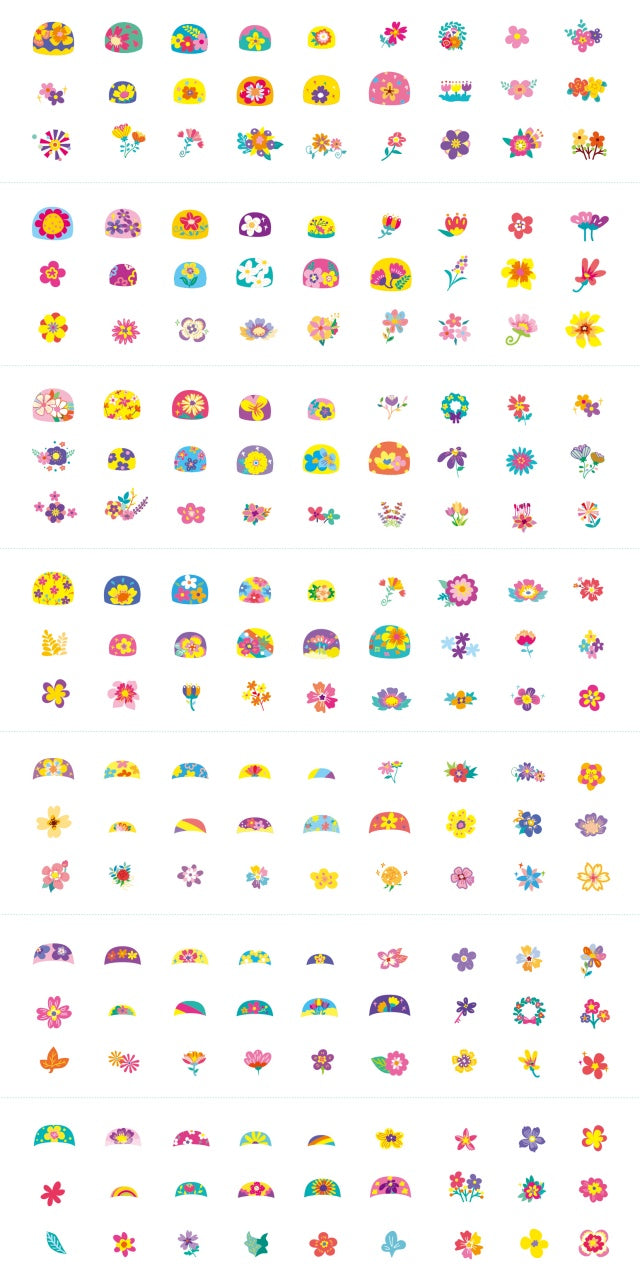 Avenir Nail Stickers and Tattoos - Flowers