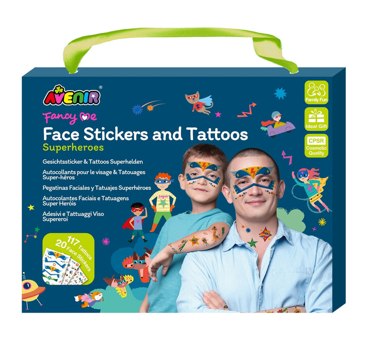 Avenir Face Stickers and Tattoos - Superheroes