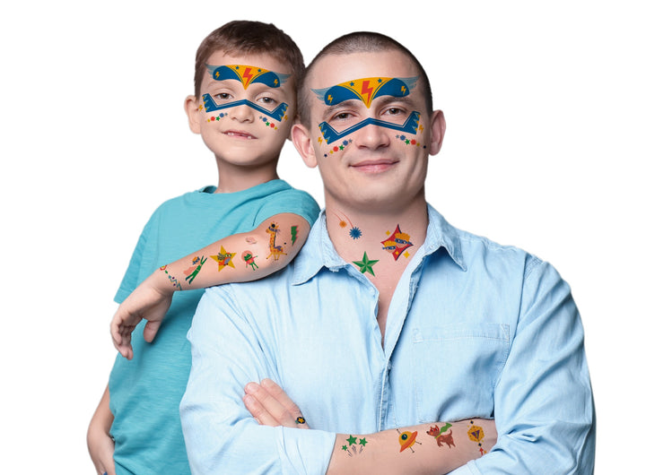 Avenir Face Stickers and Tattoos - Superheroes