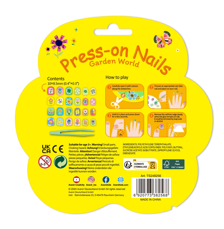 Press-On Nails - Garden World