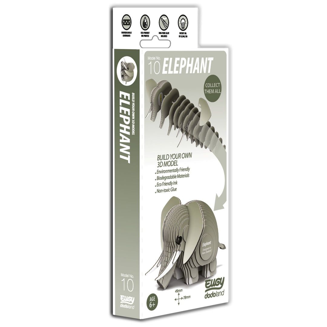 Eugy Elephant 3D Cardboard Model Kit