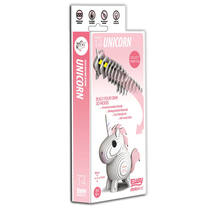 Eugy Unicorn 3D Cardboard Model Kit