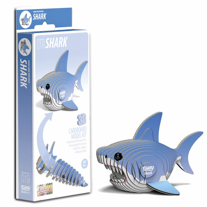 Eugy Shark 3D Cardboard Model Kit