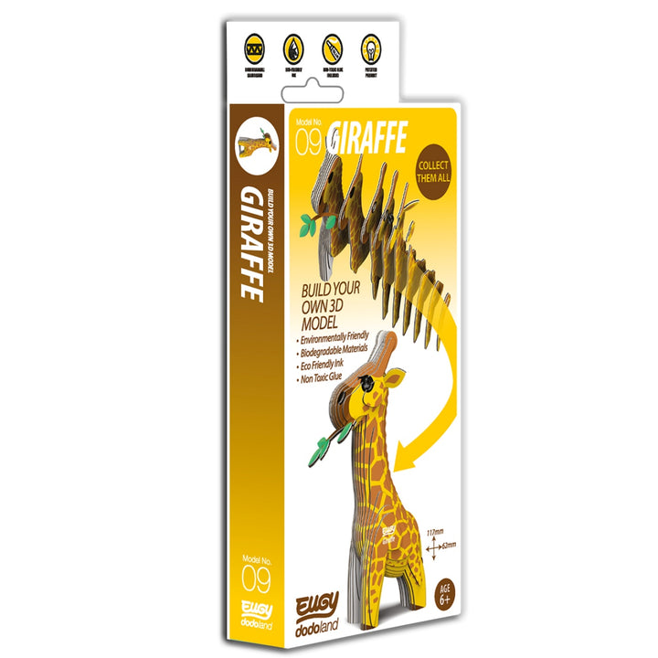 Eugy Giraffe 3D Cardboard Model Kit