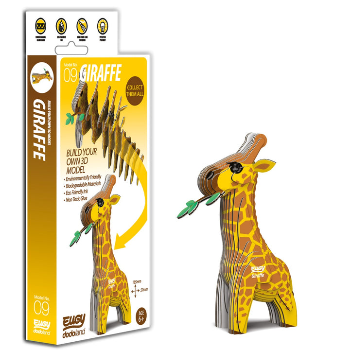 Eugy Giraffe 3D Cardboard Model Kit