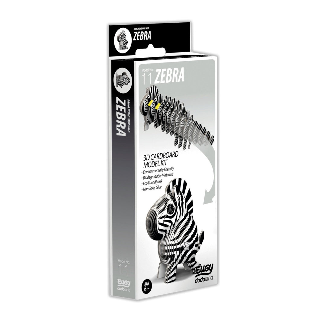 Eugy Zebra 3D Cardboard Model Kit