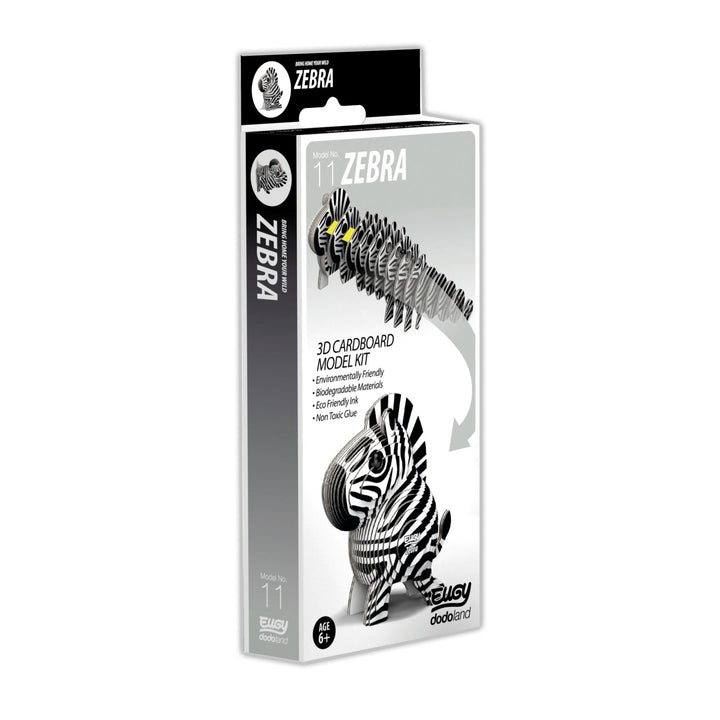 Eugy Zebra 3D Cardboard Model Kit