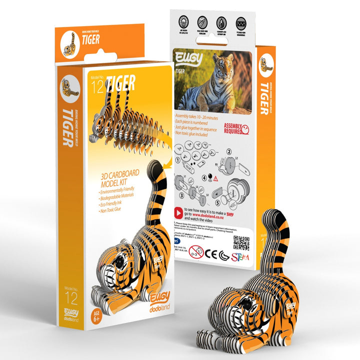 Eugy Tiger 3D Cardboard Model Kit